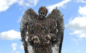 Knife Angel blue sky